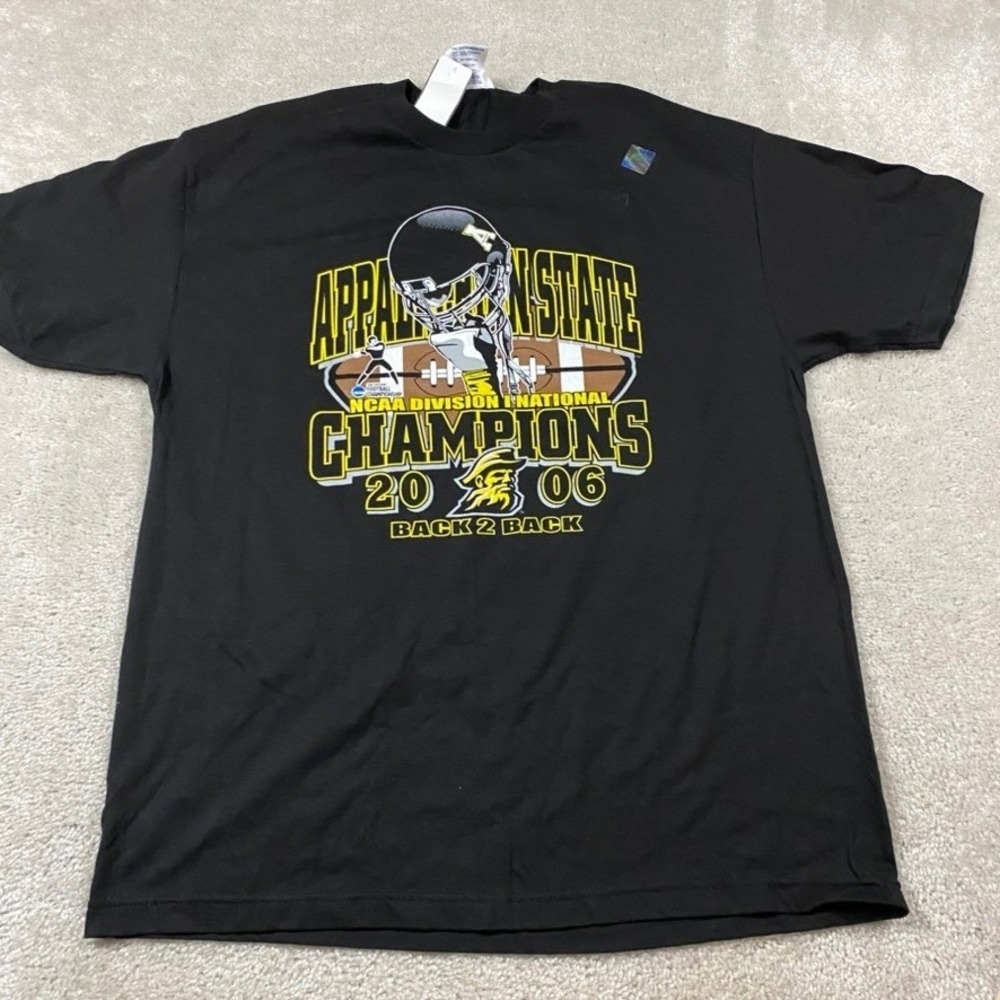 VTG Appalachian State Shirt Mens XL 2006 National Champions NEW Y2K Mountaineers